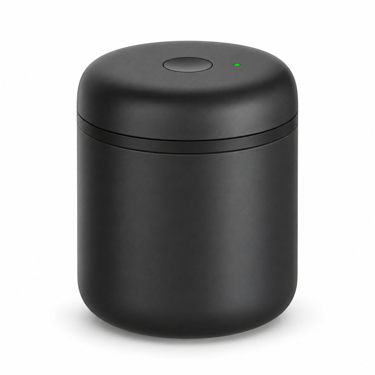Electric Vacuum Coffee Canister, Matte Black Stainless Steel, 0.7 L