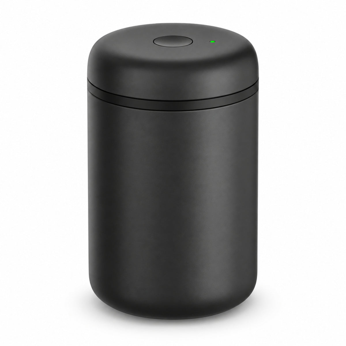 Electric Vacuum Coffee Canister, Matte Black Stainless Steel, 1.2 L